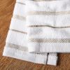 Kitchen Towel 4-Pack Set, Milkshake Tan/White, 16"x26"