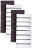 Kitchen Towel 4-Pack Set, Matte Black/White, 16"x26"