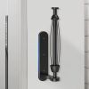 Magnetic Paper Towel Holder, One-Handed Tear, Adhesive, Black, Paper Towel Holder Wall Mount with Ratchet Mechanism for Refrigerator, Camper, Garage