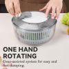 Salad Spinner and Vegetable Chopper Set with 3 Blades, 4.2Qt Large Bowl for Effortless Lettuce Drying, Onion Dicing, and Potato Cutting