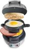 Breakfast Sandwich Maker with Egg Cooker Ring, Customize Ingredients, Perfect for English Muffins, Croissants, Mini Waffles