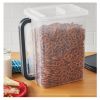 (2 pack) Large Plastic Bulk Food Storage Canister with Lid and Handle, Pantry Organizer Container for Cereal and Dry Food Storage, 46 Cup Capacity