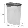 (2 pack) Clear Plastic Cereal Dispenser with Lid, 32 Cup Airtight Cereal Storage Container for Pantry Organization and Dry Food Storage
