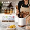 7.6" 360° Rotating Utensil Holder, Kitchen Utensil Holder for Countertop,Large Ceramic Utensil Crock for Kitchen Decor, Protection Cork Bottom