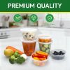 50 Set 8 oz Deli Containers with Lids, Leak-Proof BPA Free Plastic Take Out Bowls, Food Storage Containers for Takeout Meal Prep Storage, Freezer