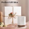 7.6" 360° Rotating Utensil Holder, Kitchen Utensil Holder for Countertop,Large Ceramic Utensil Crock for Kitchen Decor, Protection Cork Bottom