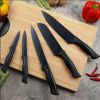 15 Pcs Kitchen Knife Set with Block Self Sharpening, Dishwasher Safe, Anti-slip Handle, Black