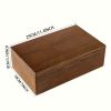 8-Compartment Rustic Wooden Tea Bag Organizer Box - Durable Tea Packet Storage Caddy Suitable for Kitchen or Pantry Display