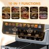 Dual Basket Air Fryer Oven, Digital Control, Clear-View Window, Versatile Air Fryer for Roasting, Baking, Reheating Healthy Meals