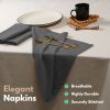 Cloth Napkin Set of 12, 100% Cotton, Washable, Reusable Dinner Cloth Napkin 17x17 inches, Table Decor Napkins for Dinner, Events, Gray