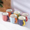 10 oz Coffee Mugs Set of 6 with Handle, Coffee Cups Ceramic for Cappuccino Latte Cocoa Milk Tea, Dishwasher Microwave Safe, Assorted Colors