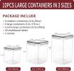 Large Airtight Food Storage Containers with Lids, 10PCS Plastic Cereal Storage Containers, Kitchen Pantry Organizers and Storage for Sugar, Flour