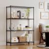 4-Tier Wire Storage Shelves | 36x14x54 | Black | with Adjustable Racks