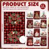 12 Pcs Christmas Kitchen Towels and Dishcloths Absorbent Merry Christmas Tree Reindeer Truck Santa Claus Hand Dish Tea Towels Plaid Decoration for Xma