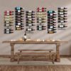 Holds 9 Bottles – Black Metal Wine Bottle Holder for Wall, Modern Wine Rack for Home Bar, Kitchen