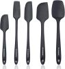 Premium 600°F Heat Resistant 5 Piece Silicone Spatula Set for Baking, Cooking