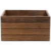 (2 pack) Wood Storage Crate With Chalkboard Label