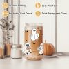 Fairy's Gift Ghost Reader Halloween Cup, Cute Spooky Gifts for Book Lovers, 16 oz Iced Coffee Tumbler Cup w/Lid Straw