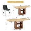 Scalable dining table and chair set, 59-71 inch pull-out table