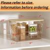 2 Set Pantry Organizers and Storage, Trash Bag Holder Under Sink Organizer for 4-13 Gal Bags, Trash Bag Dispenser with Bamboo Top for Onion, Potato