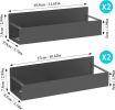 4 Pack Magnetic Spice Storage Rack Organizer for Refrigerator and Oven, Dark Gray Fridge Organizers and Storage