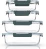 80 oz 36 oz Extra Large Glass Food Storage/Baking Containers Set with Lids, 2 Pack 80 oz(10 cup)2 Pack 36 oz (4.5 cup) Airtight Glass Container