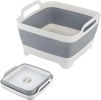 Collapsible Dish Basin with Drain Plug