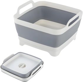 Collapsible Dish Basin with Drain Plug