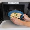 Grow Forward Premium Wheat Straw Pasta Bowls - 30oz Unbreakable Wide & Shallow Dinner Plate Bowls Set of 6 - Microwave Safe Reusable Plastic Pasta Bow
