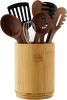 Utensil Holder, Bamboo Kitchen Utensil Holder for Countertop, 360°Rotating Cooking Utensil Crock for Kitchen Counter