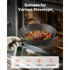 Cast Iron Skillet, 3-Piece Frying Pan Set (6, 8, 10 in), Heavy-Duty Skillets with Heat-Resistant Handle, Pre-Seasoned Chef's Pan, Kitchen Cookware