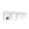 (4 pack) 8-Piece Plastic Pantry Food Storage Container Set, Kitchen Pantry Organizer Canisters for Dry Food Storage and Pantry Organization