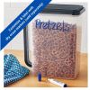 (2 pack) Large Plastic Bulk Food Storage Canister with Lid and Handle, Pantry Organizer Container for Cereal and Dry Food Storage, 46 Cup Capacity