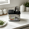 Univers Kitchen Cutlery Holder Knife Block Storage Rack Organizer Utensils Chopstick Box Stainless Steel