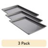 (3 pack) PRO Nonstick Steel Baking Sheet, 17" x 11", Gray