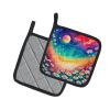 Colorful Daisies Pair of Pot Holders Kitchen Heat Resistant Pot Holders Sets Oven Hot Pads for Cooking Baking BBQ, 7 1/2 x 7 1/2