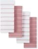 Albany Kitchen Towel 4-Pack Set, Dried Rose/White, 16"x26"