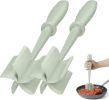 2Pcs Meat Chopper, Hamburger Grinder, Premium Heat Resistant Smasher for Ground Beef, Burger Grinder Nylon Potato Mix Tool-Green