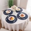 Round Placemats Set of 6 Washable 15 inch Circle Polyester Woven Braided Place Mats for Dining Table Indoor Outdoor Table Mats Home Party Wedding Deco