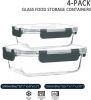 80 oz 36 oz Extra Large Glass Food Storage/Baking Containers Set with Lids, 2 Pack 80 oz(10 cup)2 Pack 36 oz (4.5 cup) Airtight Glass Container