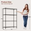 4-Tier Wire Storage Shelves | 36x14x54 | Black | with Adjustable Racks