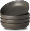 Stoneware Pasta Bowls, 34 oz Large Salad Bowl Set of 4, Ceramic Serving Bowls for Ramen, Pasta, Fruit, Cereal, Dinner, Wide and Shallow Bowls