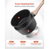 1.5 QT Saucepan, Nonstick Saucepan with Tempered Glass Lid, Multipurpose Cooking Sauce Pot with Detachable Handle