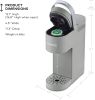 Single Serve K-Cup Pod Coffee Maker, 6 to 12oz Brew size, with Cord Storage, Perfect for Small Spaces, Studio Gray