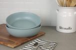 10 Strawberry Street Wazee Matte 9"/48oz Serving Bowl, Set of 2, Mineral Blue