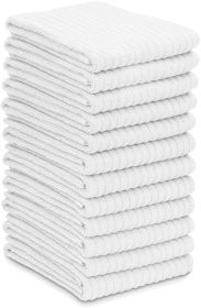 ZUPERIA Bar Mop Kitchen Towels - Pack of 12 (16"x19') 100% Ring Spun Cotton - Dish Washcloths For Superb Cleaning and Less Lint - Highly Absorbent Dis