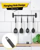 Pack of 4 Silicone Cooking Utensils Set, Non Stick Large Solid Spatulas, Heat Resistant Black Slotted Spoons