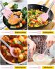 Pack of 4 Silicone Cooking Utensils Set, Non Stick Large Solid Spatulas, Heat Resistant Pink Slotted Spoons, Ideal BPA Free Kitchen Turners for Frying