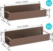 4 Pack Magnetic Spice Storage Rack Organizer for Refrigerator and Oven, Bronze Fridge Organizers and Storage