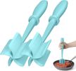 2 Pcs Meat Chopper, Upgrade Hamburger Grinder, Premium Heat Resistant Meat Masher for Ground Beef, Nylon Smasher Tool, Non Stick Mix Chopper
